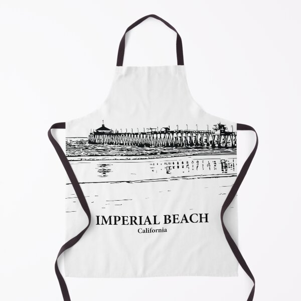 Item preview, Imperial Beach CA - Ink Cityscape Illustration designed and sold by Lakeric Cityscapes.