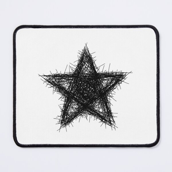 Item preview, Black Scribble Star - Grunge Sketchy Doodle designed and sold by Dakson Design - Fantasy Art.