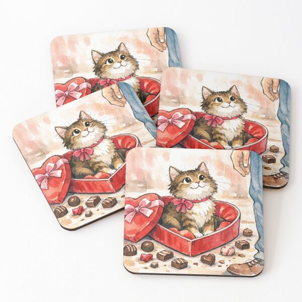 Item preview, Cat Sitting In a Valentine Chocolate Candy Box designed and sold by Maria Dryfhout.