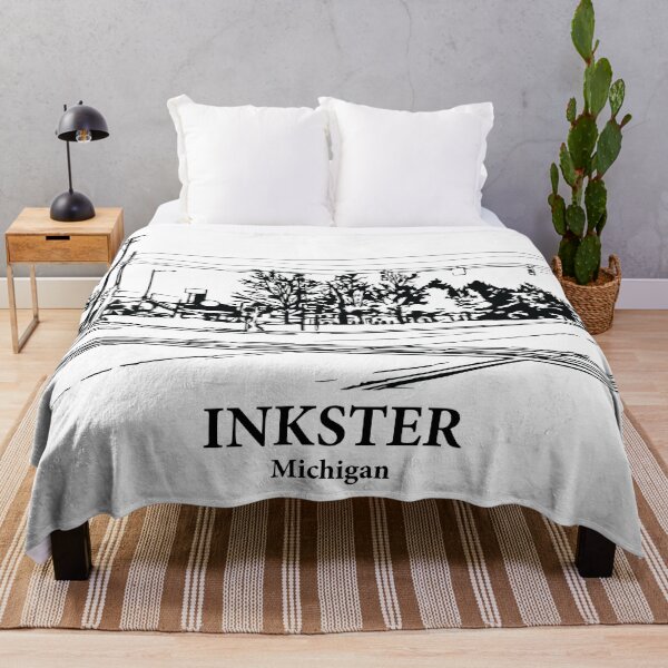 Item preview, Inkster MI - Ink Cityscape Illustration designed and sold by Lakeric.