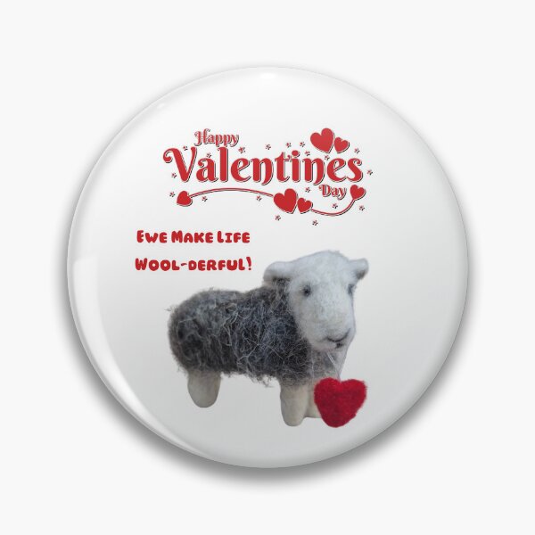 Item preview, Happy Valentines Day felted Herdwick sheep  designed and sold by RockingFelter.