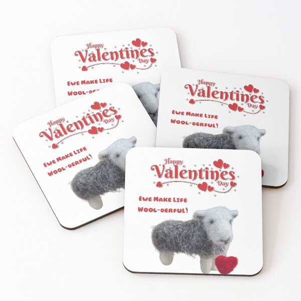 Item preview, Happy Valentines Day felted Herdwick sheep  designed and sold by RockingFelter.