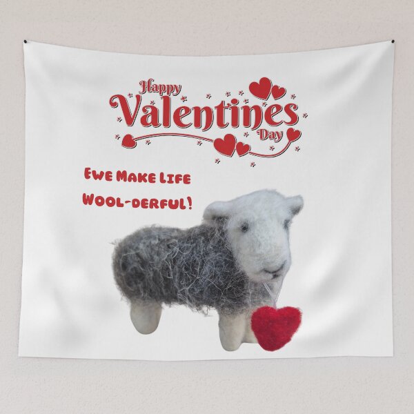 Item preview, Happy Valentines Day felted Herdwick sheep  designed and sold by RockingFelter.