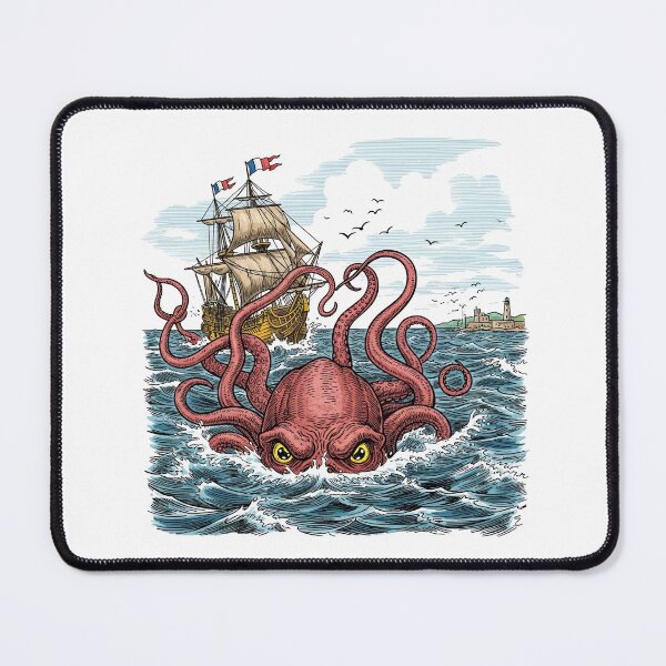 Item preview, Giant Kraken Attacking Vintage Sailing Ship designed and sold by TeeARTHY.
