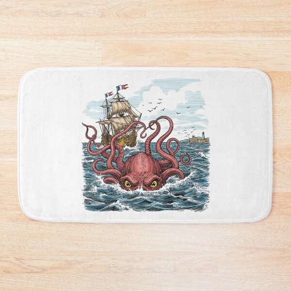 Item preview, Giant Kraken Attacking Vintage Sailing Ship designed and sold by TeeARTHY.