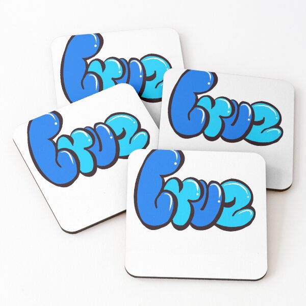 Item preview, Cruz name in blue graffiti calligraphy Top 10 best personalised gifts for boys designed and sold by Artonmytee.