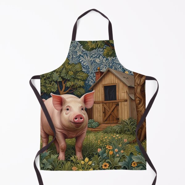Item preview, Cute baby pig vintage barnyard scene designed and sold by hollycooper.