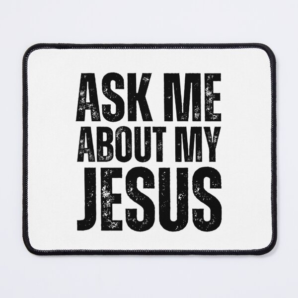 Item preview, Ask Me About My Jesus – Bold Christian Evangelism Design for Faith‑Driven Conversations Black Distressed Font designed and sold by GFamilyC.
