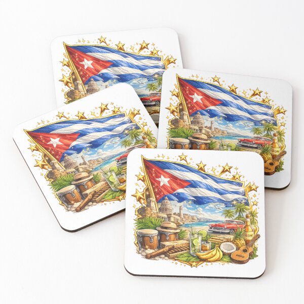Item preview, Cuba Libre – Cuban Culture Logo with Gold Stars designed and sold by K2M.