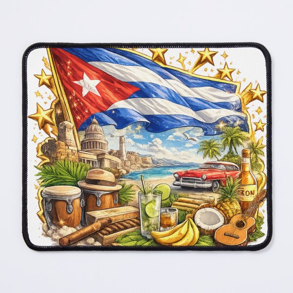 Item preview, Cuba Libre – Cuban Culture Logo with Gold Stars designed and sold by K2M.