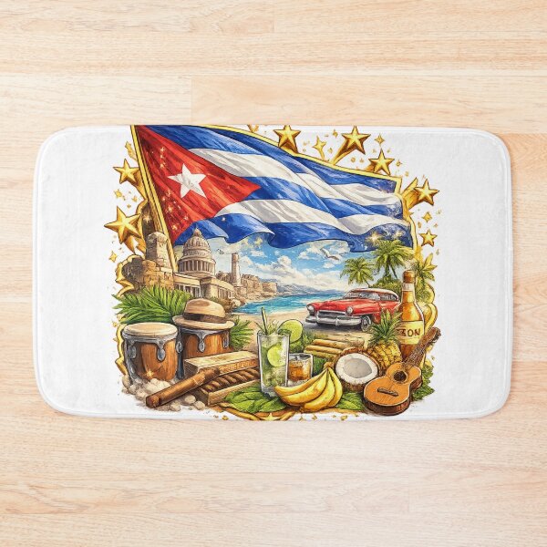 Item preview, Cuba Libre – Cuban Culture Logo with Gold Stars designed and sold by K2M.
