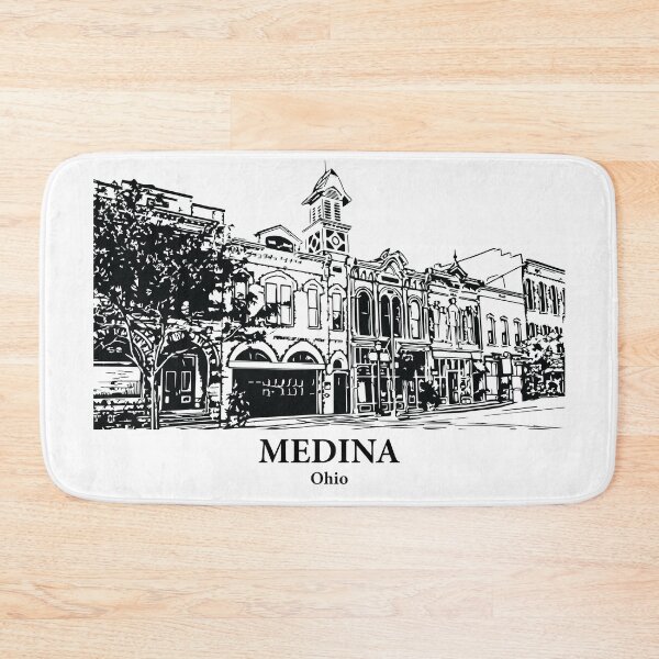 Item preview, Medina OH - Ink Cityscape Illustration designed and sold by Lakeric.