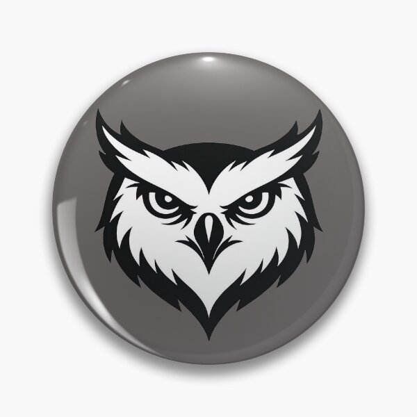 Item preview, Wise Owl Logo – Minimalist Black and White Owl Head Design designed and sold by SandpiperDesign.