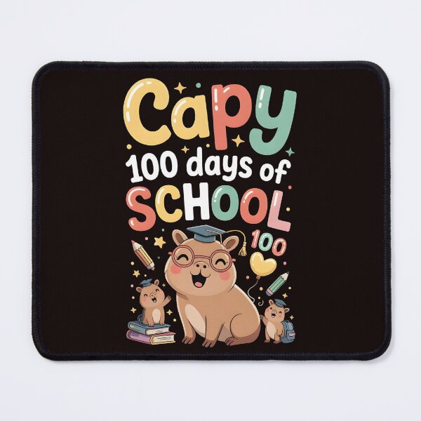 Item preview, Capy 100 Days of School – Cute Capybara Student Design designed and sold by Redgiant87x.