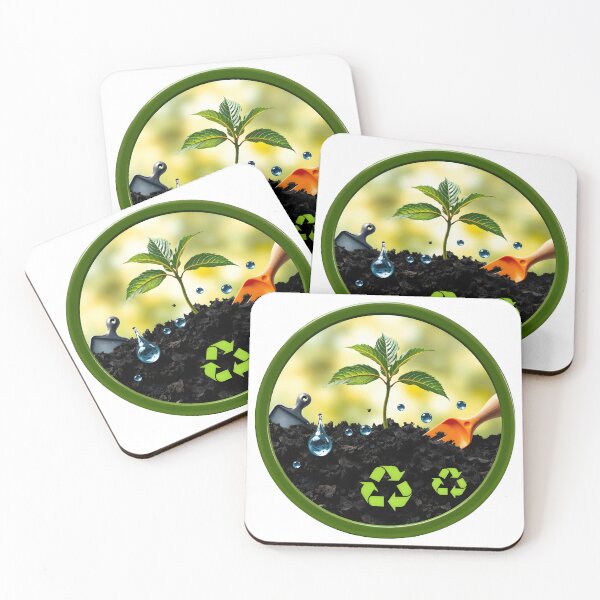 Item preview, Sustainable living concept with young plant growing in soil designed and sold by Creative88Art.