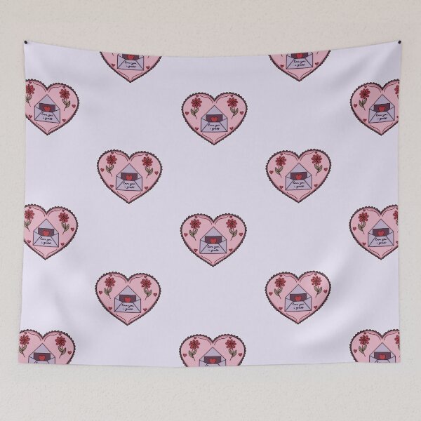 Item preview, Love You, I Guess – Sarcastic Valentine Heart Envelope Illustration designed and sold by YesButNo Design.