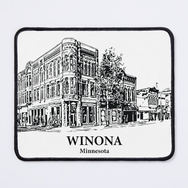 Item preview, Winona MN - Ink Cityscape Illustration designed and sold by Lakeric Cityscapes.