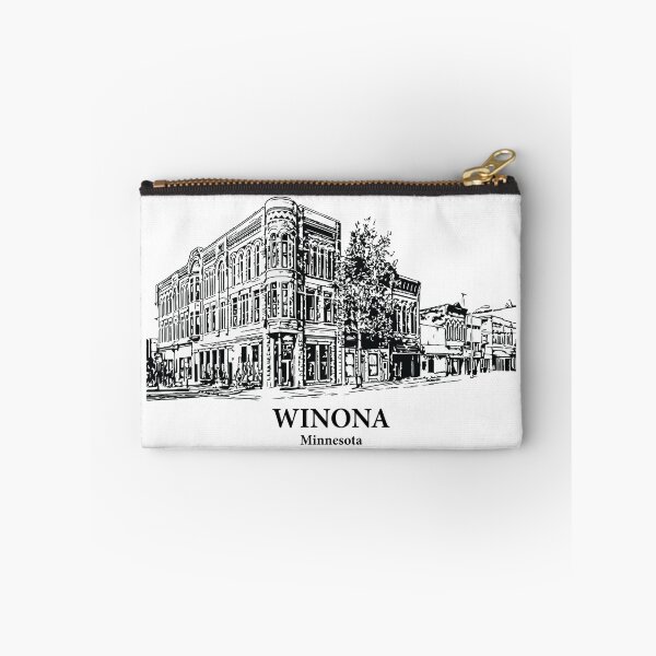 Item preview, Winona MN - Ink Cityscape Illustration designed and sold by Lakeric Cityscapes.