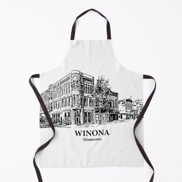 Item preview, Winona MN - Ink Cityscape Illustration designed and sold by Lakeric Cityscapes.