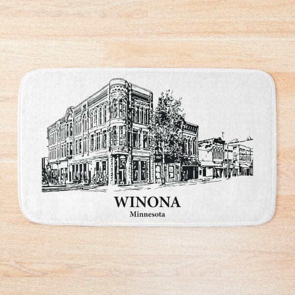 Item preview, Winona MN - Ink Cityscape Illustration designed and sold by Lakeric Cityscapes.