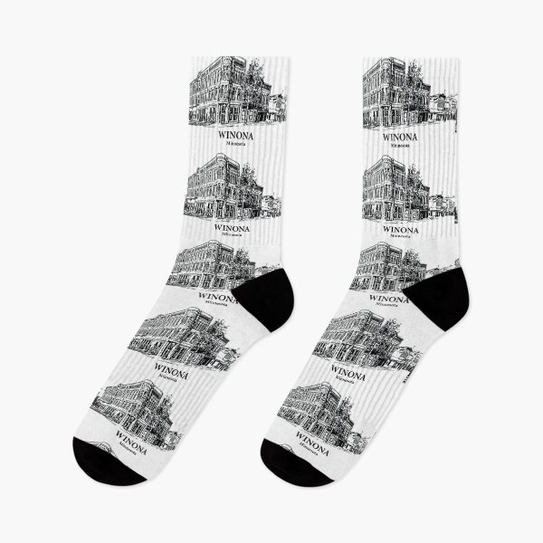 Item preview, Winona MN - Ink Cityscape Illustration designed and sold by Lakeric Cityscapes.