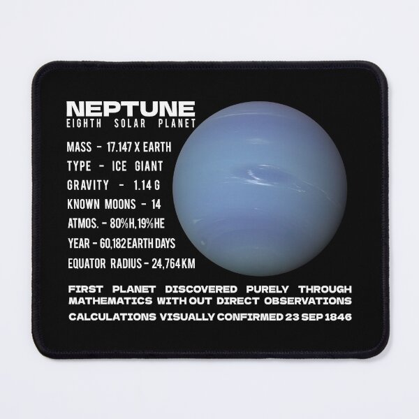 Item preview, Neptune Planet Space Facts Infographic Gift designed and sold by Maljonic.