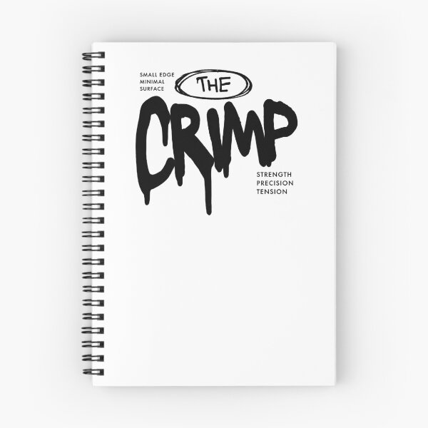 Item preview, The crimp climbing hold as lettering with a matching description. designed and sold by Bouldershop.