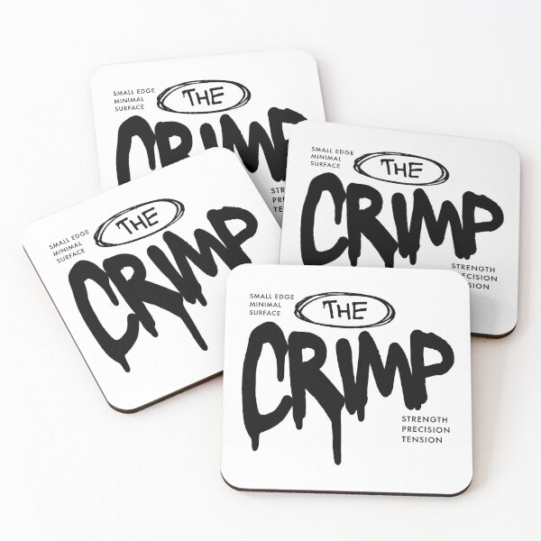 Item preview, The crimp climbing hold as lettering with a matching description. designed and sold by Bouldershop.