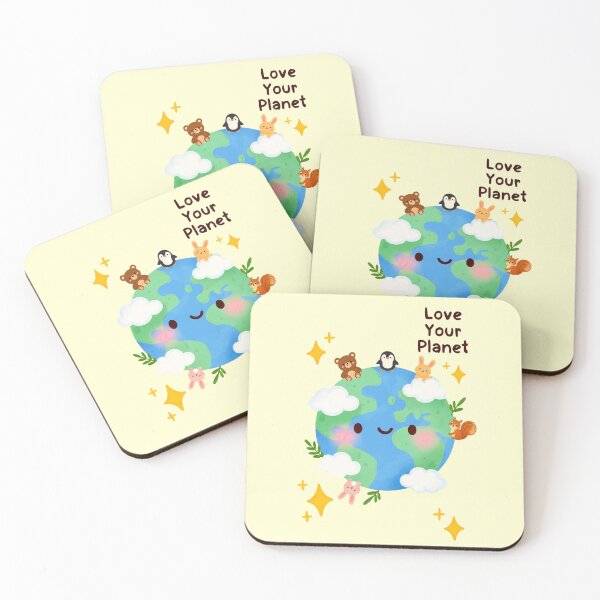 Item preview, Copy of Cute cartoon design with animals and flowers promoting environmental care and love for the planet designed and sold by SpaceartLilu.
