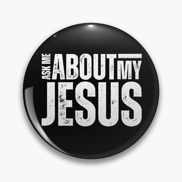 Item preview, Ask Me About My Jesus – Bold Evangelism Design for Faith Conversations and Christian Outreach White Distressed Font SW designed and sold by GFamilyC.