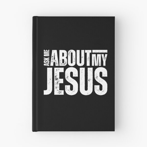 Item preview, Ask Me About My Jesus – Bold Evangelism Design for Faith Conversations and Christian Outreach White Distressed Font SW designed and sold by GFamilyC.