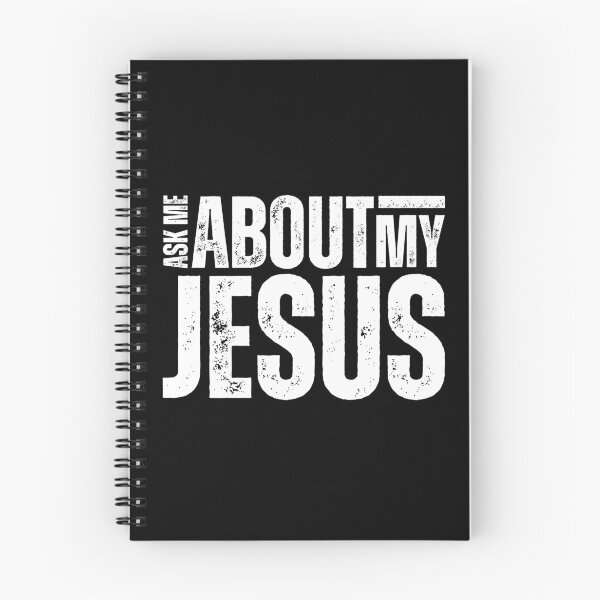 Item preview, Ask Me About My Jesus – Bold Evangelism Design for Faith Conversations and Christian Outreach White Distressed Font SW designed and sold by GFamilyC.