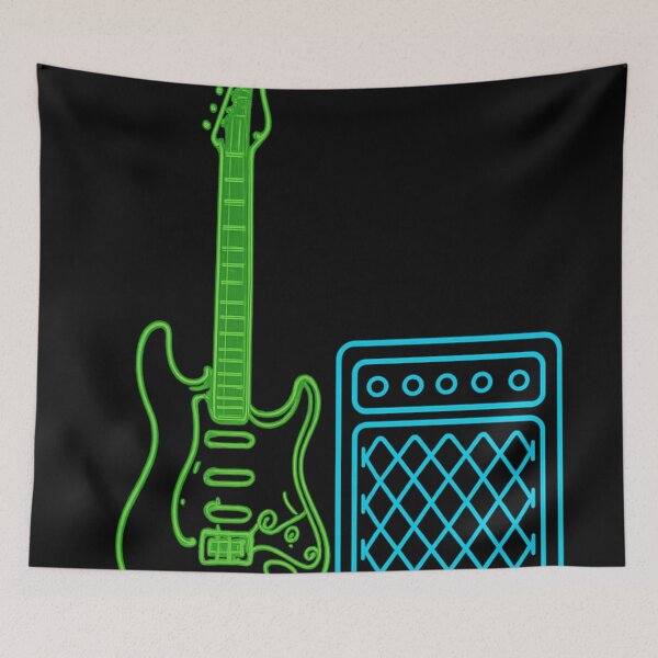 Item preview, Guitarra y amplificador de neón designed and sold by ThoughtsInTheOpen.