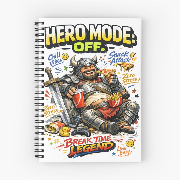 Item preview, Hero Mode Off Funny Viking Warrior Relaxing with Pizza and Video Games - Break Time Legend Gaming Meme by Vivaan Studio designed and sold by Vivaan Studio.