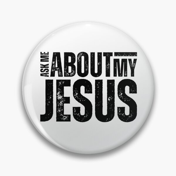 Item preview, Ask Me About My Jesus – Bold Evangelism Design for Faith Conversations and Christian Outreach Black Distressed Font SW designed and sold by GFamilyC.