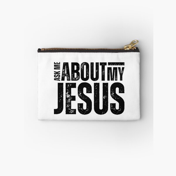 Item preview, Ask Me About My Jesus – Bold Evangelism Design for Faith Conversations and Christian Outreach Black Distressed Font SW designed and sold by GFamilyC.