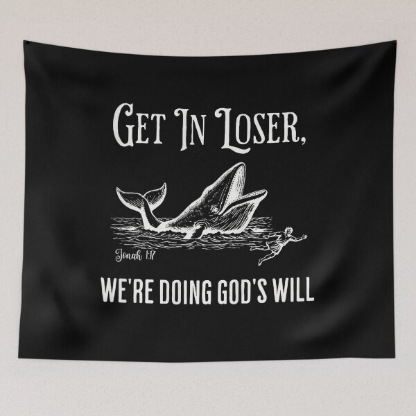 Item preview, Get in Loser We're Doing God's Will Funny Christian Bible designed and sold by ohmylore-arts.