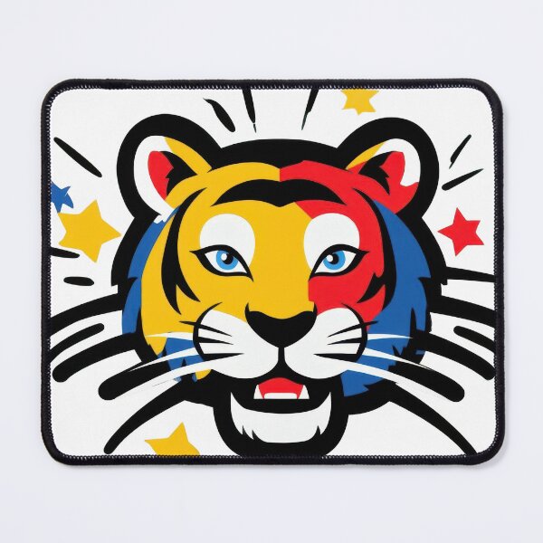 Item preview, Pop Art Tiger Head Graphic designed and sold by estampavibe.