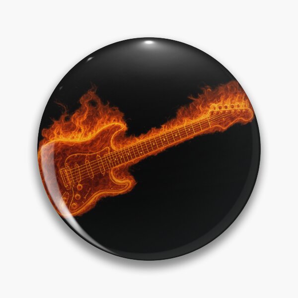 Aperçu de l'œuvre Guitare électrique en feu créée et vendue par ThoughtsInTheOpen.