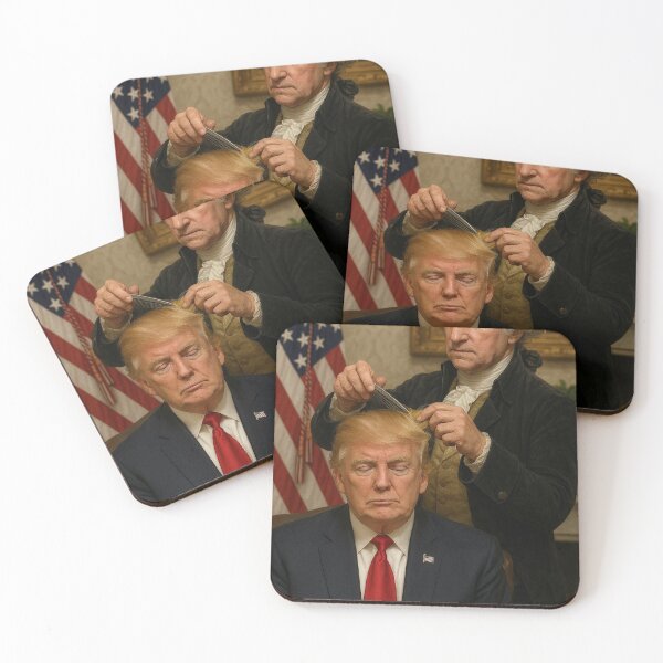 Item preview, George Washington Doing Donald Trump's Hair Refrigerator Magnet designed and sold by PhilsEmporium.