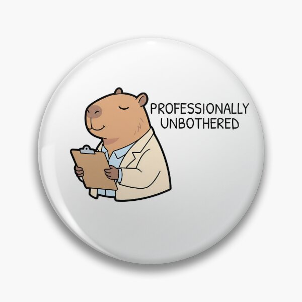 Item preview, Professionally Unbothered - Zen Capybara Office Sticker designed and sold by brandByLea.