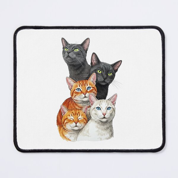 Item preview, Colorful Mixed Breed Cat Family Portrait designed and sold by TeeARTHY.