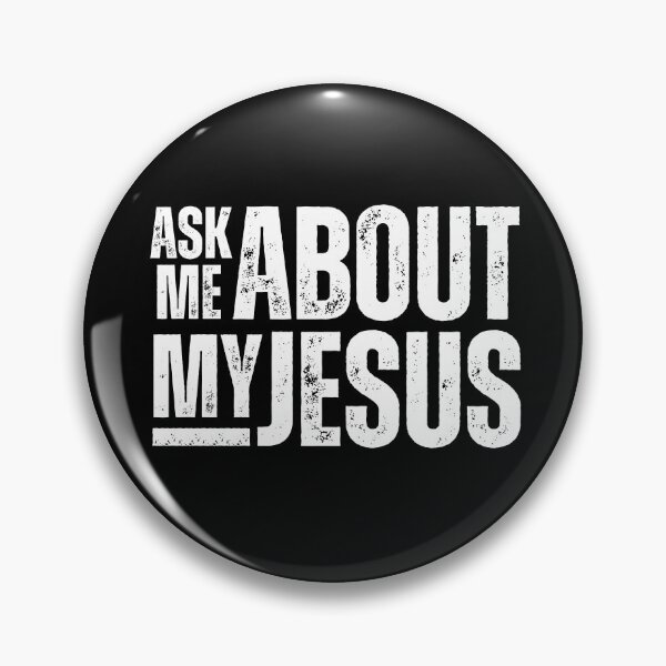 Item preview, Ask Me About My Jesus – Bold Christian Evangelism Design for Faith Conversations and Outreach White Distressed Font Stacked designed and sold by GFamilyC.