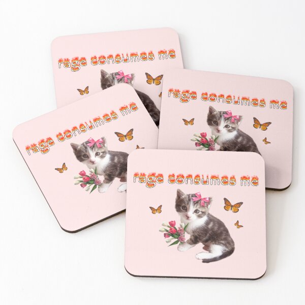 Item preview, rage consumes me cat meme designed and sold by snazzyseagull.