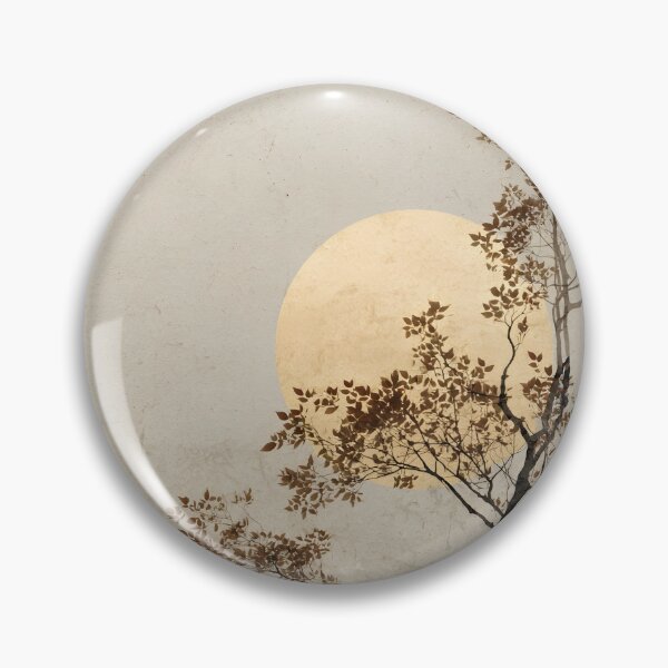 Item preview, Minimalist earthtone tree and sun print designed and sold by dcrc.