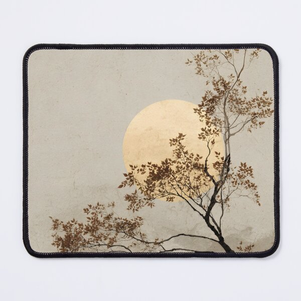 Item preview, Minimalist earthtone tree and sun print designed and sold by dcrc.