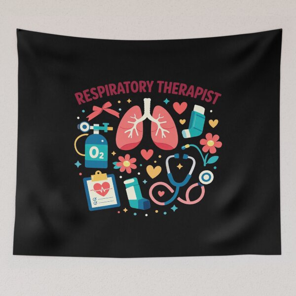 Item preview, Respiratory Therapist Heartbeat Healthcare Humor designed and sold by FreshVibe Prints.
