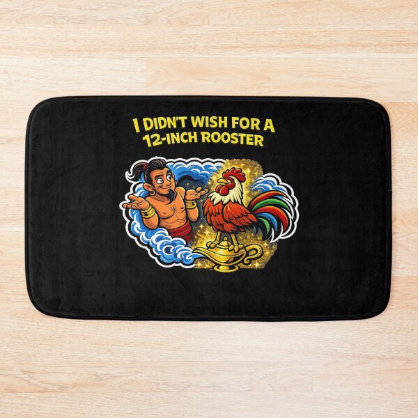 Item preview, I Didn’t Wish For A 12-Inch Rooster Funny Genie Chicken Pun designed and sold by Giggle Gear Tees.