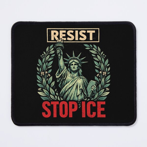 Item preview, Stop ICE Funny Statue of Liberty Boho Floral Resist Retro designed and sold by will freed18.
