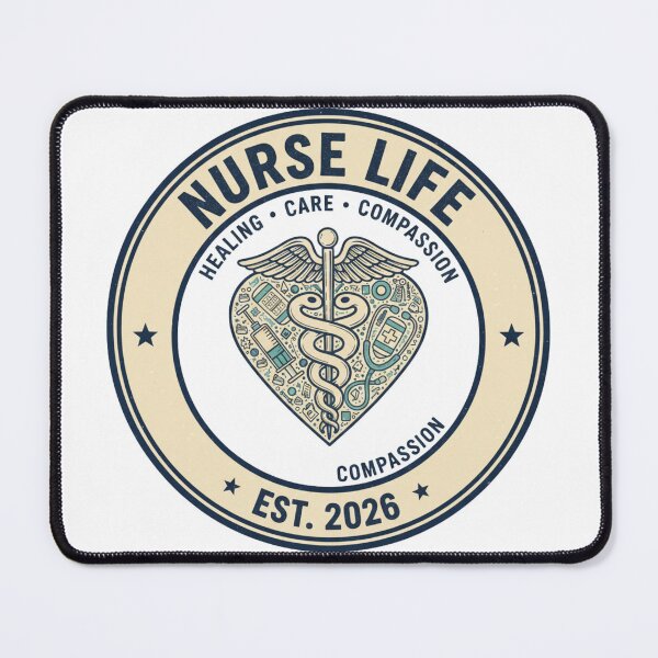 Item preview, Nurse Life Est 2026 – Vintage Medical Caduceus Heart Nursing Appreciation designed and sold by Wear Sculpt.